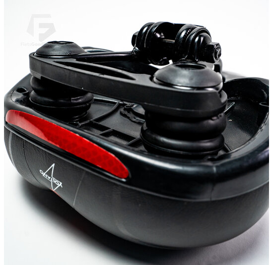 Voltano Fietszadel Met Gelpads - Zwart/Rood - Unisex - Gratis Zadelstrop