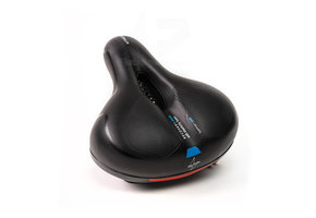 Voltano Fietszadel Met Gelpads - Zwart/Blauw