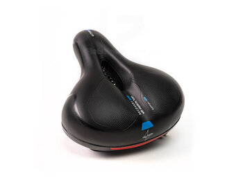 Voltano Fietszadel Met Gelpads - Zwart/Blauw