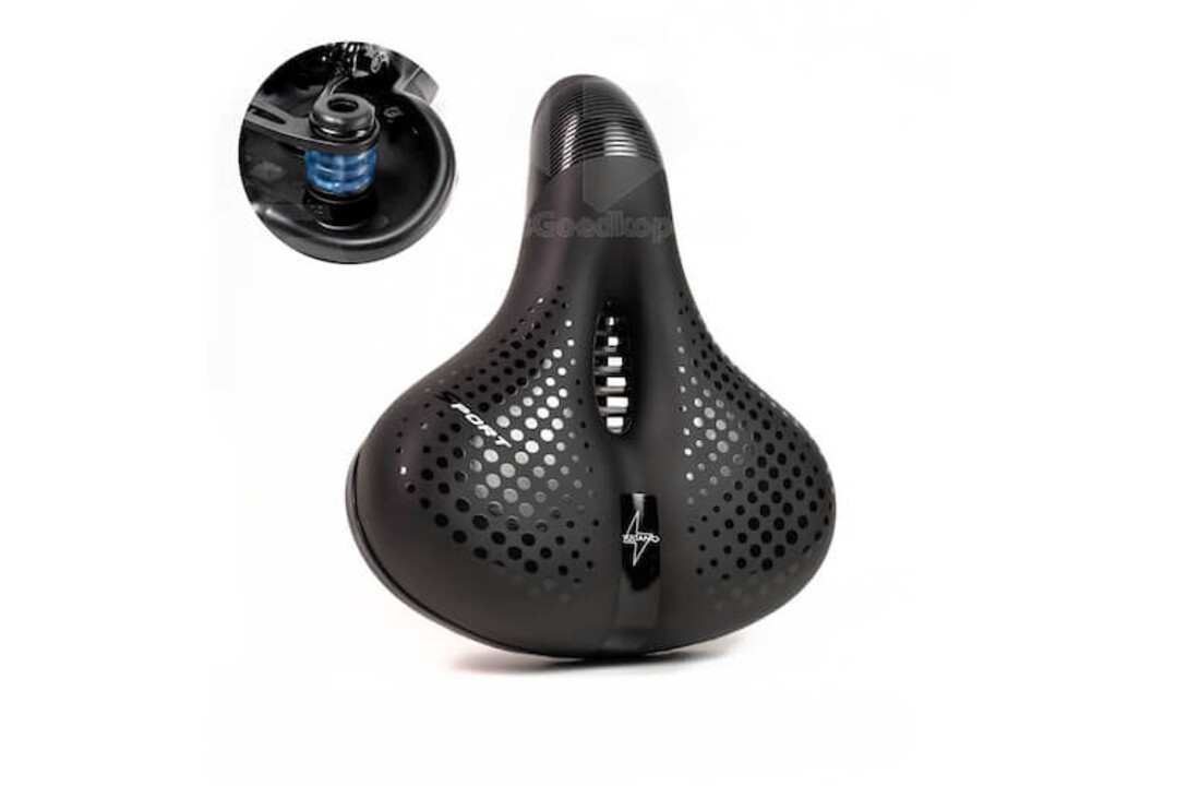 Voltano Pro Gel Fietszadel - Met Uitsparing - Zwart - Unisex