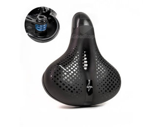 Voltano Pro Gel Fietszadel - Met Uitsparing - Zwart