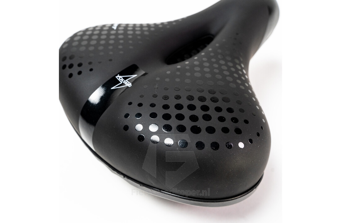 Voltano Pro Gel Fietszadel - Met Uitsparing - Zwart - Unisex