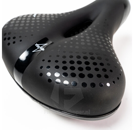 Voltano Pro Gel Fietszadel - Met Uitsparing - Zwart - Unisex
