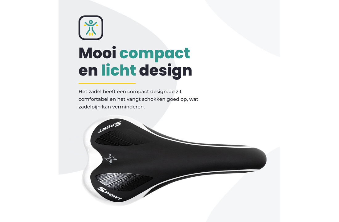 Voltano Race / MTB Fietszadel – Zwart / Zilver - Unisex