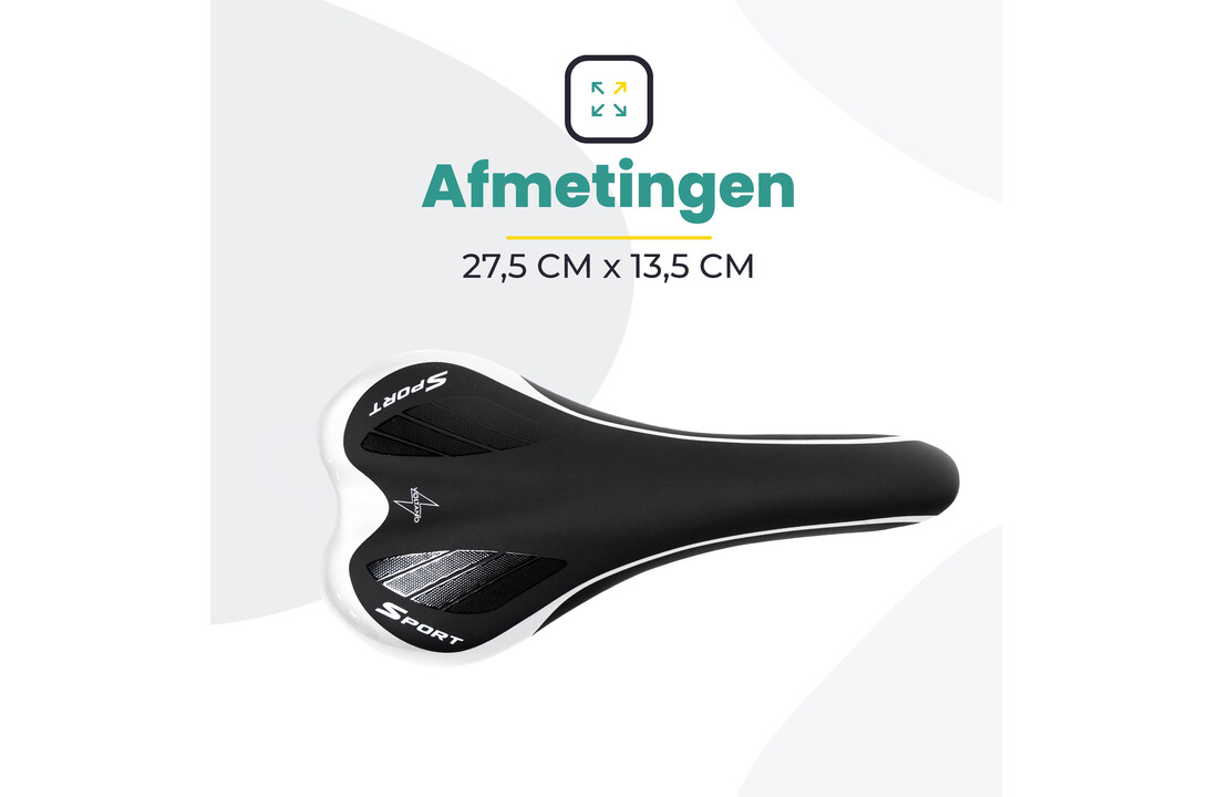 Voltano Race / MTB Fietszadel – Zwart / Zilver - Unisex