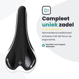 Voltano Race / MTB Fietszadel – Zwart / Zilver - Unisex