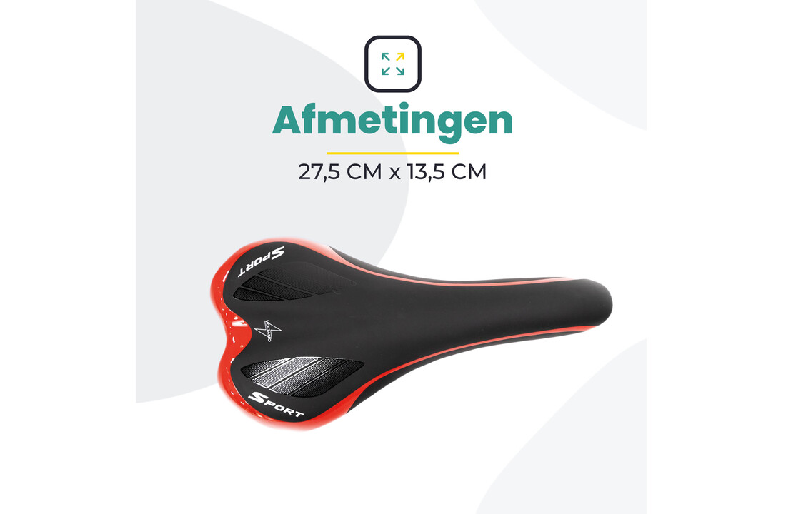 Voltano Race / MTB Fietszadel – Zwart / Rood - Unisex