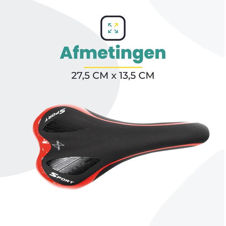 Voltano Race / MTB Fietszadel – Zwart / Rood - Unisex