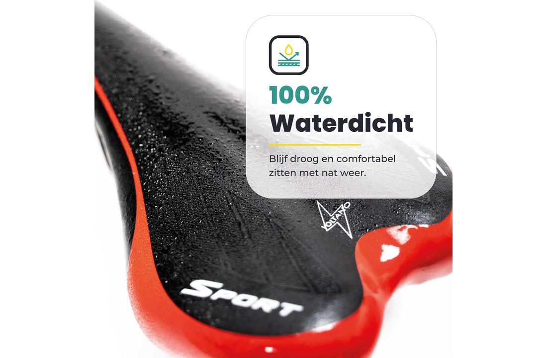 Voltano Race / MTB Fietszadel – Zwart / Rood - Unisex
