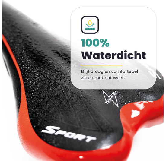Voltano Race / MTB Fietszadel – Zwart / Rood - Unisex