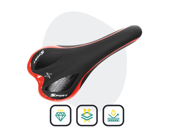 Voltano Race / MTB Fietszadel – Zwart / Rood