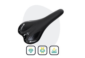 Voltano Race / MTB Fietszadel – Unisex – Zwart