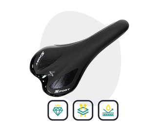 Voltano Race / MTB Fietszadel – Unisex – Zwart