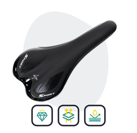 Voltano Race / MTB Fietszadel – Unisex – Zwart