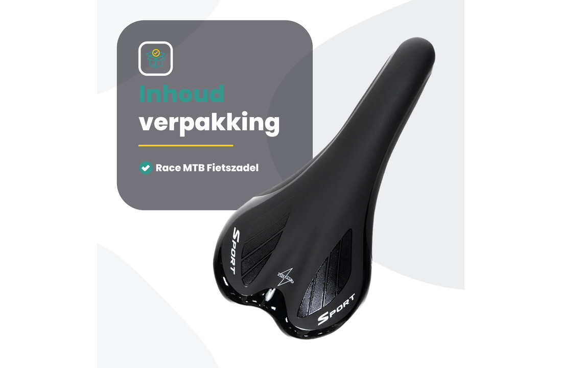 Voltano Race / MTB Fietszadel – Unisex – Zwart