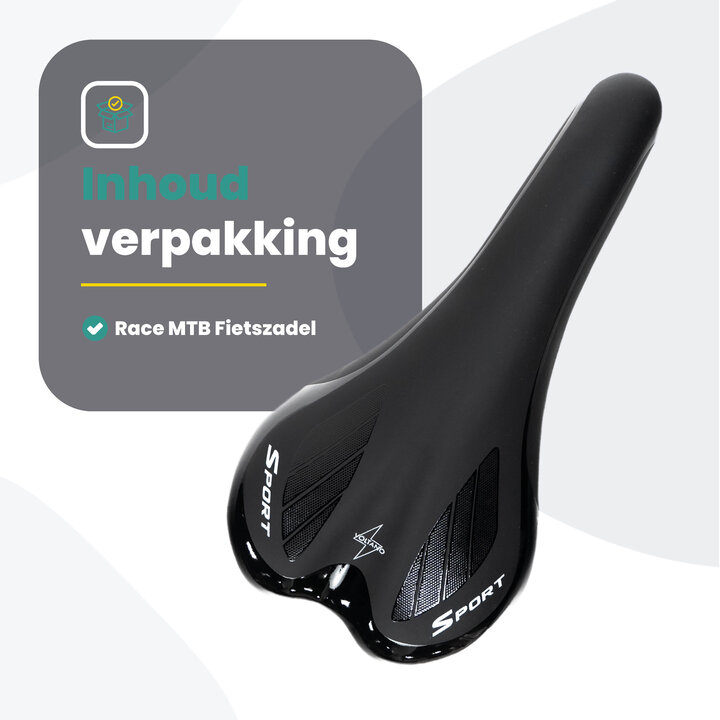 Voltano Race / MTB Fietszadel – Unisex – Zwart