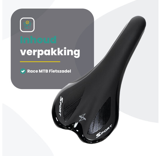 Voltano Race / MTB Fietszadel – Unisex – Zwart