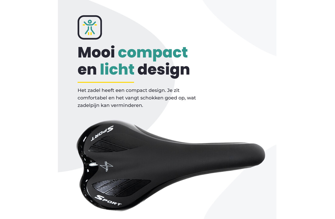 Voltano Race / MTB Fietszadel – Unisex – Zwart