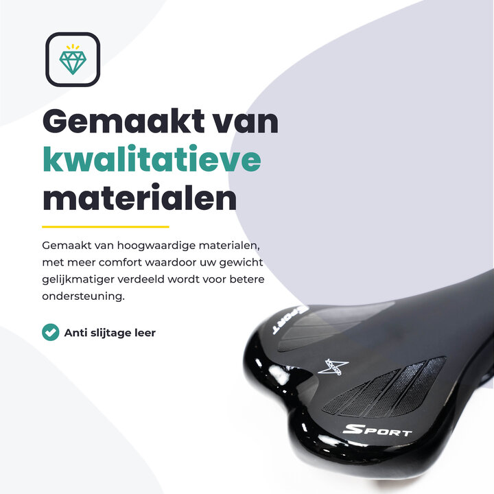 Voltano Race / MTB Fietszadel – Unisex – Zwart