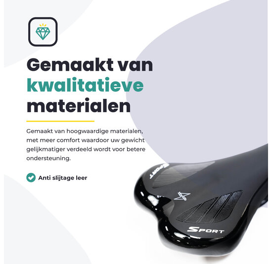 Voltano Race / MTB Fietszadel – Unisex – Zwart