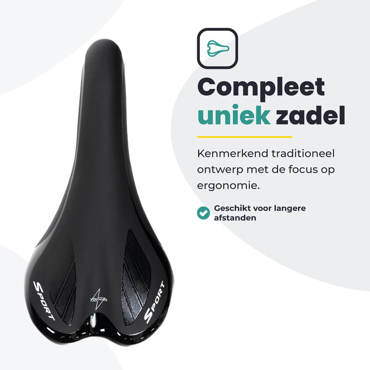 Voltano Race / MTB Fietszadel – Unisex – Zwart