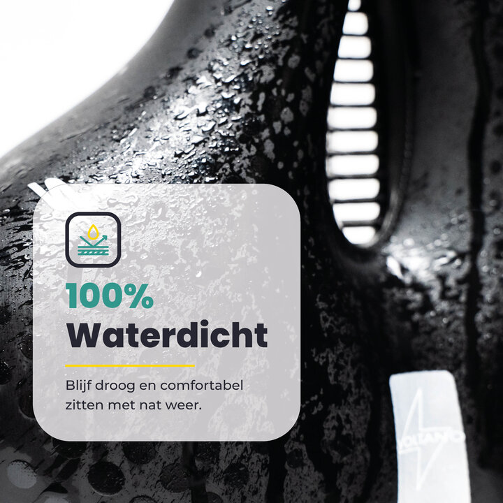 Voltano Gel Flow Fietszadel - Met Uitsparing - Zwart / Zilver - Unisex