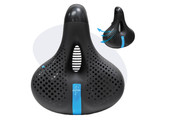 Voltano Gel Flow Fietszadel - Met Uitsparing - Zwart / Blauw