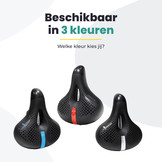 Voltano Gel Flow Fietszadel - Met Uitsparing - Zwart / Blauw - Unisex