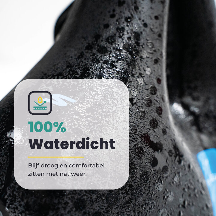 Voltano Gel Flow Fietszadel - Met Uitsparing - Zwart / Blauw - Unisex