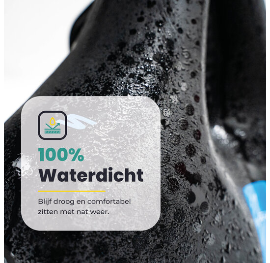 Voltano Gel Flow Fietszadel - Met Uitsparing - Zwart / Blauw - Unisex