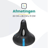 Voltano Gel Flow Fietszadel - Met Uitsparing - Zwart / Blauw - Unisex