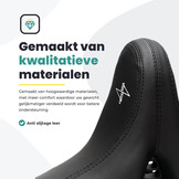 Voltano City XXXL Fietszadel Met Uitsparing - Unisex - Extra Breed Fietszadel - Zwart