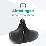 Voltano City XXXL Fietszadel Met Uitsparing - Unisex - Extra Breed Fietszadel - Zwart