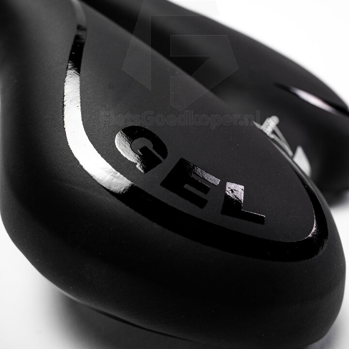 Voltano Gel Fietszadel Met Uitsparing - Zwart - Trekking - Incl. Zadelstrop - Unisex