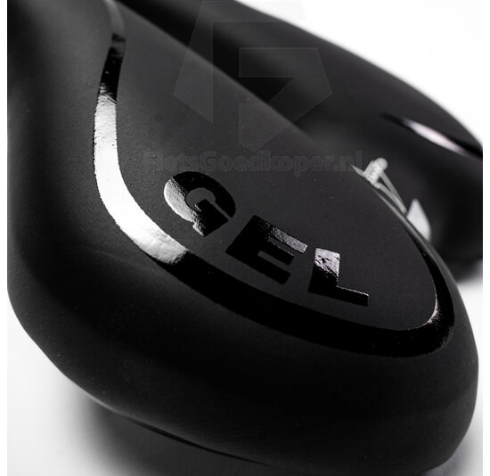 Voltano Gel Fietszadel Met Uitsparing - Zwart - Trekking - Incl. Zadelstrop - Unisex