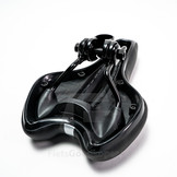 Voltano Gel Fietszadel Met Uitsparing - Zwart - Trekking - Incl. Zadelstrop - Unisex