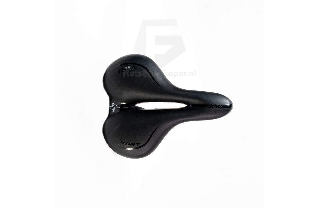 Voltano Fietszadel City / Tour - Zwart - Met Uitsparing - Gel - Unisex