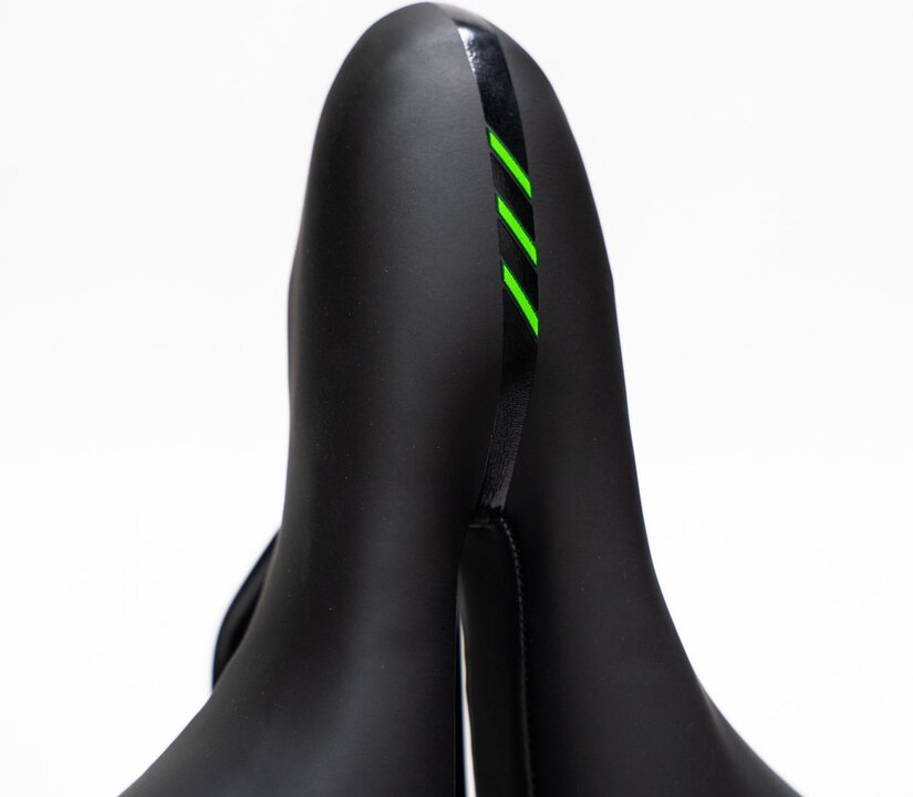 Voltano Fietszadel City / Tour - Zwart / Groen - Met Uitsparing - Gel - Incl. Zadelstrop - Unisex