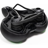 Voltano Fietszadel City / Tour - Zwart / Groen - Met Uitsparing - Gel - Incl. Zadelstrop - Unisex