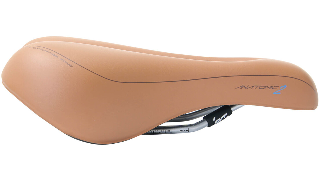 Contec Anatomic 2 Trekking Zadel - Unisex Fietszadel - Lichtbruin