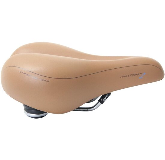 Contec Anatomic 2 City Zadel - Unisex Fietszadel - Lichtbruin