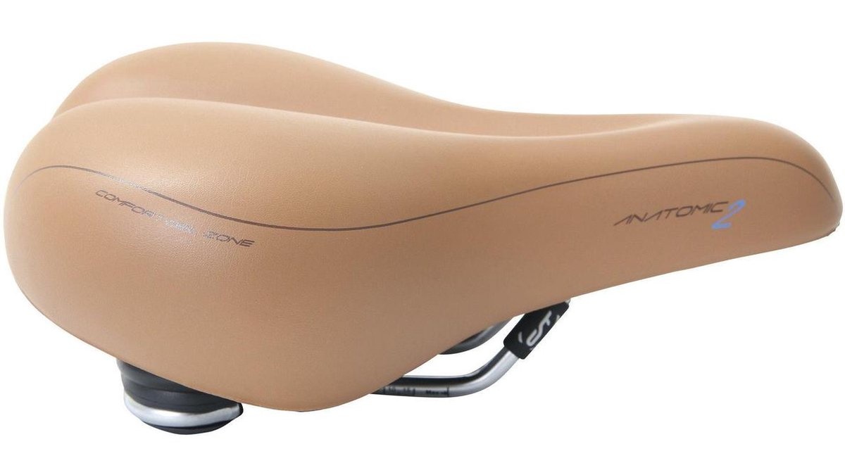 Contec Anatomic 2 City Zadel - Unisex Fietszadel - Lichtbruin