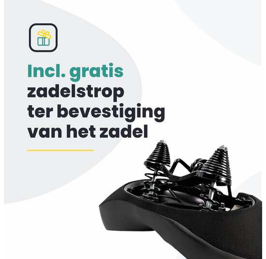 Voltano City XXXL Fietszadel - Unisex - Extra Breed Fietszadel - Zwart