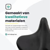 Voltano City XXXL Fietszadel - Unisex - Extra Breed Fietszadel - Zwart