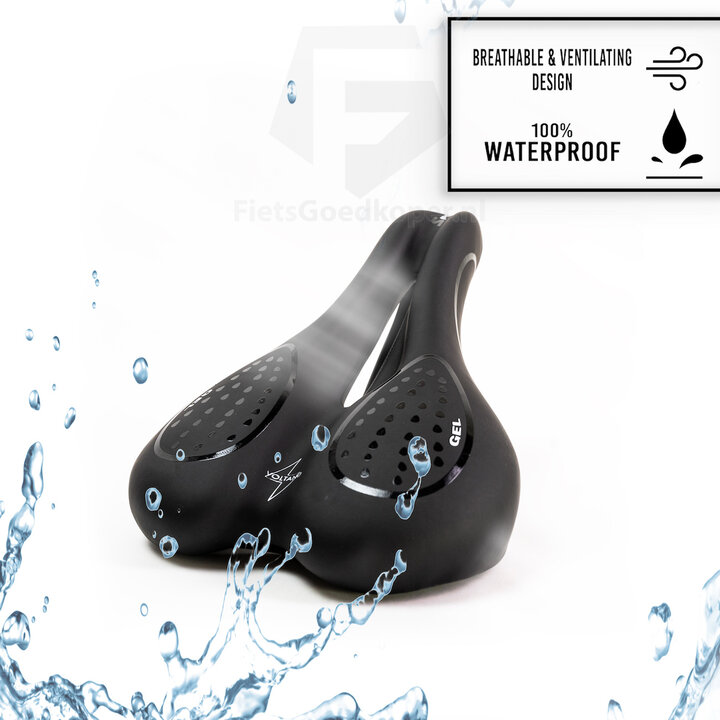 Voltano Sport Stads Fietszadel – Unisex – Zwart