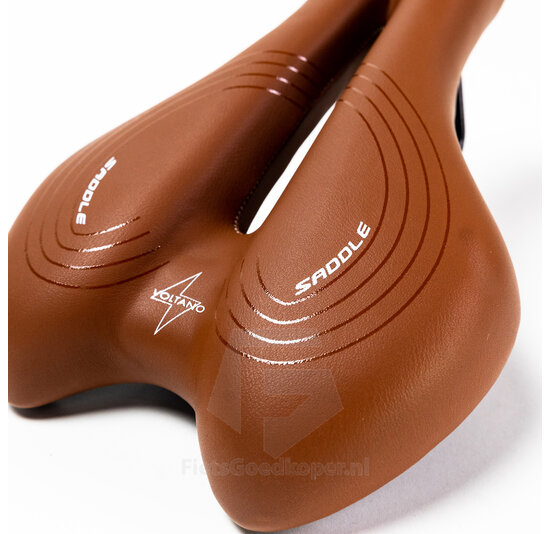 Voltano Sport Trekking Fietszadel - Unisex - Bruin