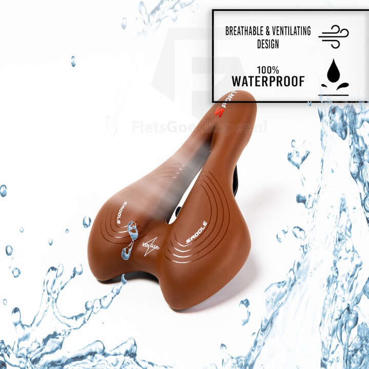 Voltano Sport Trekking Fietszadel - Unisex - Bruin