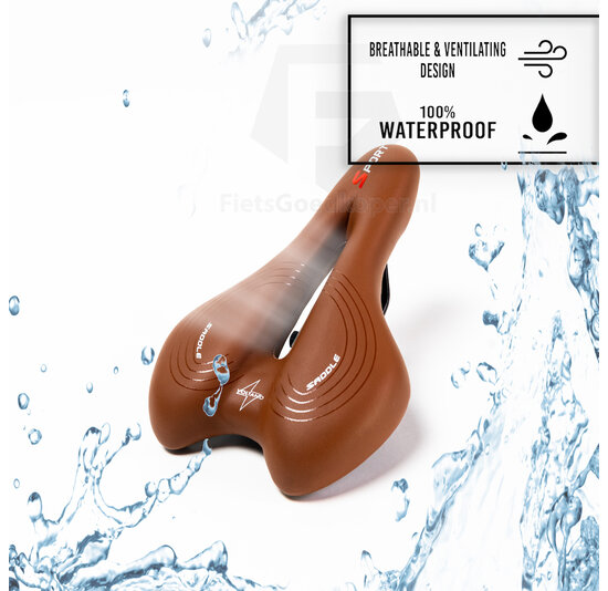 Voltano Sport Trekking Fietszadel - Unisex - Bruin