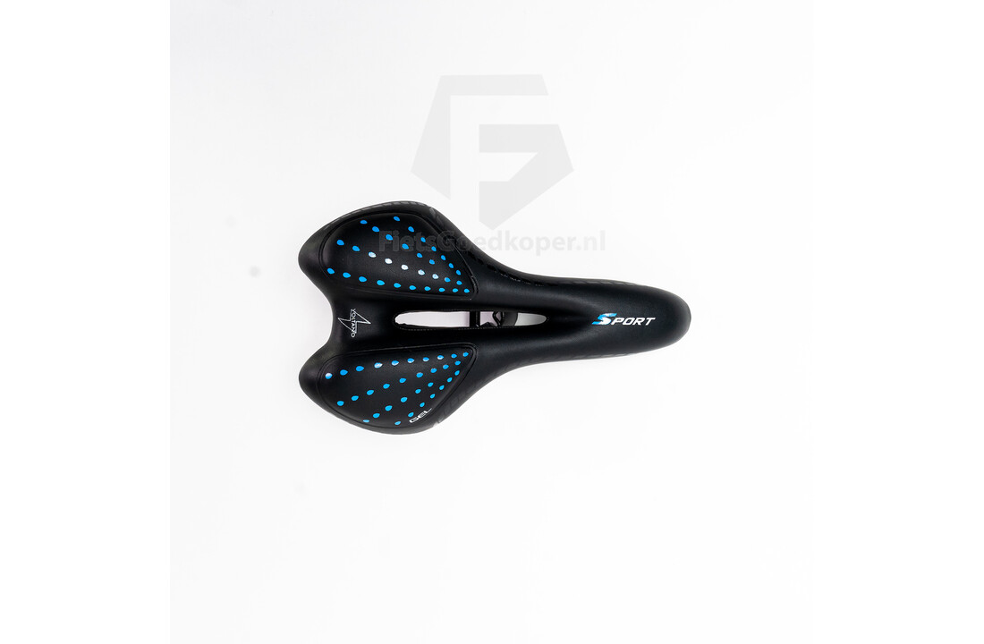 Voltano Sport Trekking Fietszadel – Zwart / Blauw - Unisex – Strawberry