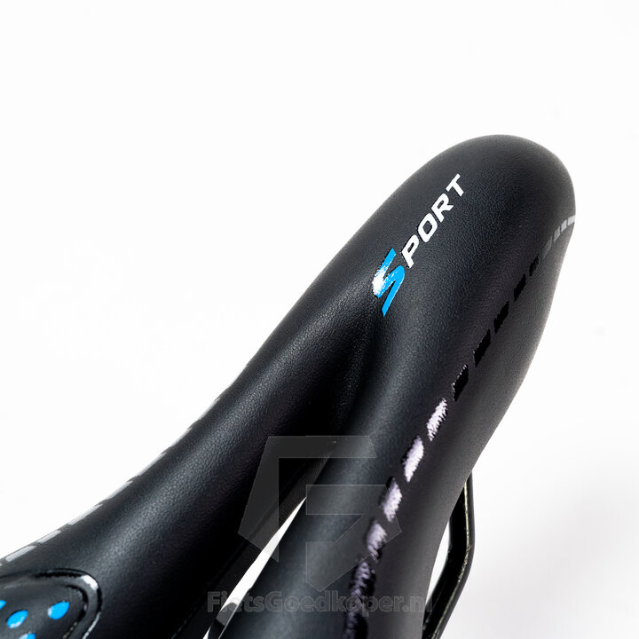 Voltano Sport Trekking Fietszadel – Zwart / Blauw - Unisex – Strawberry